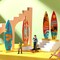 4 Pcs Surfboard Decorations for Party Surfboard Beach Signs Welcome to Paradise Sign Tropical Bar Table Centerpieces Endless Summer Wood Decor Flip Flop Letters for Home Decor(Tropical Style)